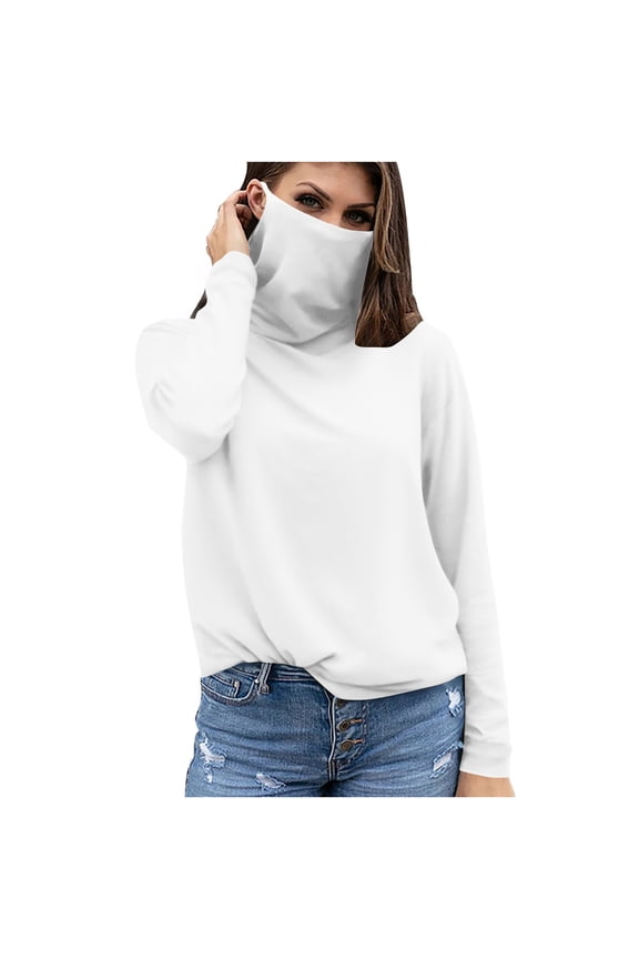 Sun Protection Clothing for Adults Women with Face Cover Long Sleeve Solid Jacket for Outdoor Driving Traveling Hiking Fishing White XL