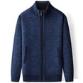 thumbnail image 1 of successthop Sweater Coats with Pockets Fleece Long Sleeve Tops Zip Up Knitwear Solid Big and Tall Winter Casual Outwear, 1 of 8