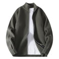 thumbnail image 1 of successthop Sweater Jacket for Men No Hood Long Sleeve Tops Zip Up Knitwear Jacquard Big and Tall Winter Casual Outwear, 1 of 5