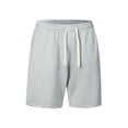 thumbnail image 1 of successthop Sweatpant Shorts for Men Knee Length Sweatpant Shorts Drawstring Bottoms Oversized Breathable Clothes Gray S, 1 of 6