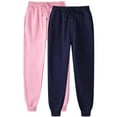 thumbnail image 1 of successthop Sweatpants Women 2 Pack Fleece Pants Solid ELastic Waist Joggers Drawstring Outdoor Loungewear, 1 of 2
