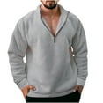 thumbnail image 1 of successthop Sweatshirts for Men Active Fleece Quarter Zip Long Sleeve Sweater No Hood Pullover Clothes Tops 3XL, 1 of 6