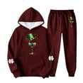 thumbnail image 1 of successthop Sweatsuit for Women 2 Piece Vacation Long Sleeve Hooded Festival Sweatshirt and Joggers Outfits with Pockets, 1 of 4