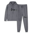 thumbnail image 1 of successthop Sweatsuits 2 Piece Sets Womens Plus Size Long Sleeve Hoodie and Joggers Letter Fall Drawstring Outfits, 1 of 7
