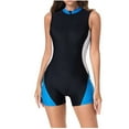 thumbnail image 1 of successthop Swimsuit Women One Piece Shorts Sleeveless Swimwear Slimming Zip Up Sporty Beachwear Surfing Bathing Set M, 1 of 9