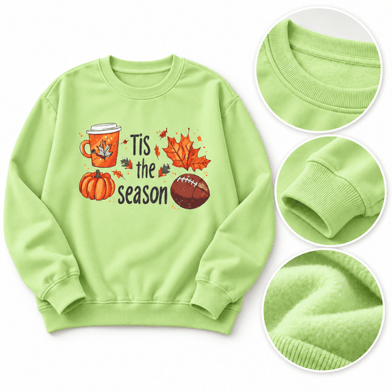 successthop Thanksgiving Sweatshirt for Women Pumpkin FLeece Oversized Crewneck Long Sleeve Sweater Pullover Clothes S