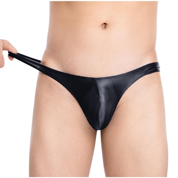 successthop Underwear Briefs Men Plus Size Trendy Lightweight Soft Stretch Solid Confidence Underpant Black L