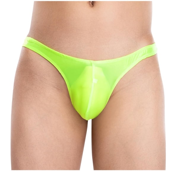 successthop Underwear Briefs Men Plus Size Trendy Lightweight Soft Stretch Solid Confidence Underpant Green L