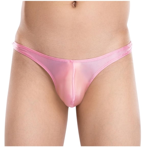 successthop Underwear Briefs Men Plus Size Trendy Lightweight Soft Stretch Solid Confidence Underpant Pink L