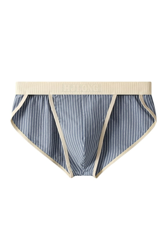 Underwear Low Rise Brief Men Plus Size Stylish Sport Lightweight Colorful Confidence Underpant Blue L