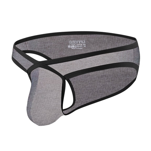 successthop Underwear Low Rise Men Plus Size Comfortable Sport Lightweight Breathable Colorful Briefs Gray 2XL