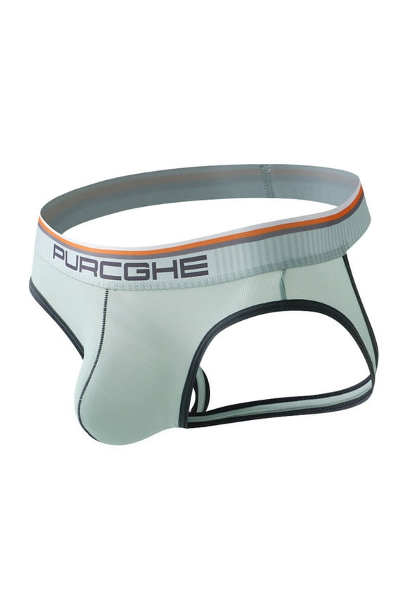 Underwear Low Rise Men Strap Trendy Underpant Sport Lightweight Soft Solid Magnetic Briefs Green XL