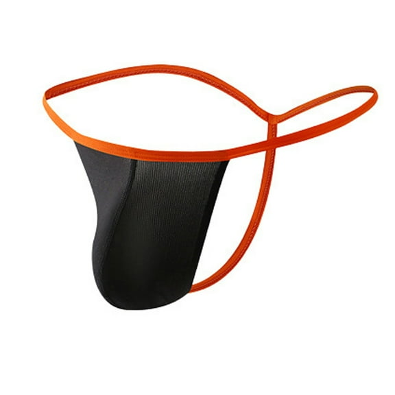 successthop Underwear Low Rise Men Stylish Underpant Lightweight Soft Stretch Solid Magnetic Briefs Black L