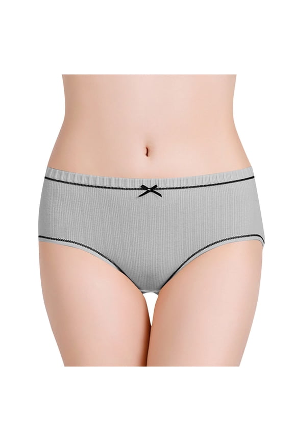 Underwear Women Coverage Brief Comfortable Breathable Stretch Solid Casual Underwear