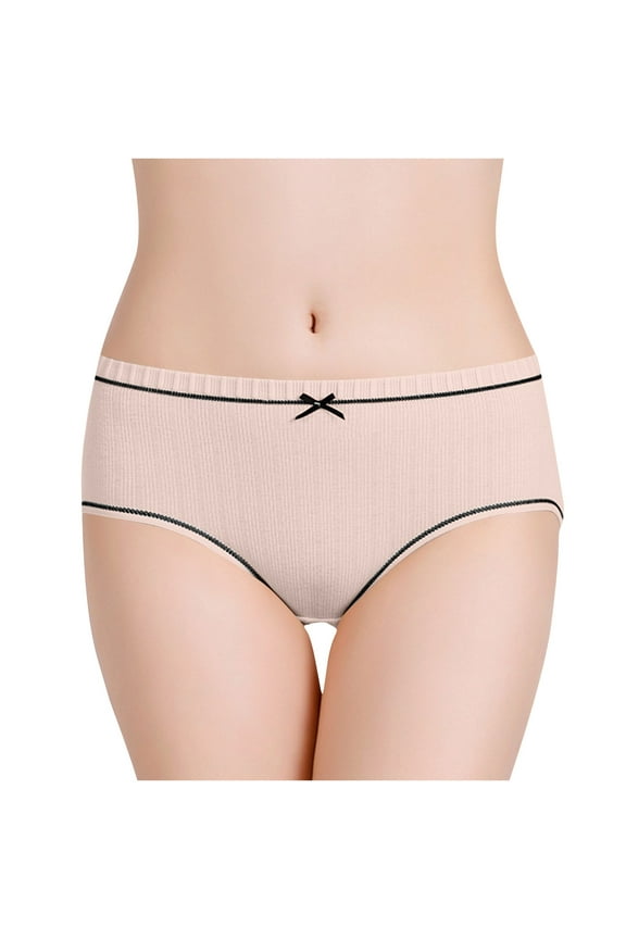 Underwear Women Coverage Brief Comfortable Breathable Stretch Solid Casual Underwear
