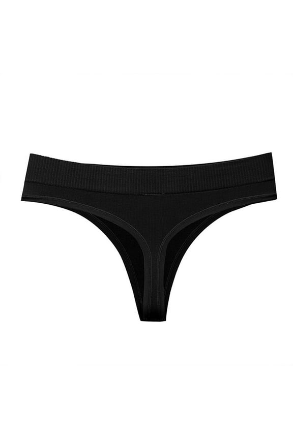 Underwear Women Coverage Brief Thongs Comfortable Breathable Stretch Solid Plus Size Underwear