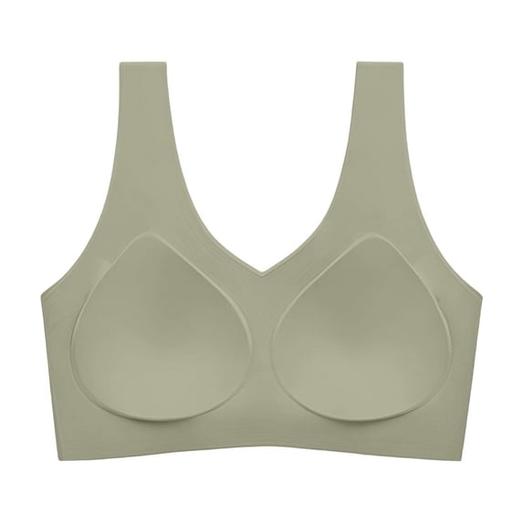 successthop Underwire Bras for Women Plus Size Pull On Bralette Wide Straps Bras Smoothing Comfortable Everyday Wear 2XL