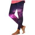 thumbnail image 1 of successthop Warm Leggings for Women Space Star Soft Sleepwear Comfortable Pants Lightweight Winter Shapewear Purple M, 1 of 6
