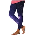 thumbnail image 1 of successthop Warm Leggings for Women Space Star Soft Sleepwear Comfortable Pants Lightweight Winter Shapewear Purple S, 1 of 6