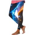 thumbnail image 1 of successthop Warm Leggings for Women Winter Star Space Comfortable Pant Soft Sleepwear Lightweight Shapewear Blue XL, 1 of 6