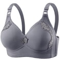 thumbnail image 1 of successthop Wireless Bras for Women Plus Size Jacquard Comfortable Adjustable Straps Full Coverage Soft Sport Bralette, 1 of 2