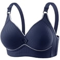 thumbnail image 1 of successthop Wireless Bras for Women Plus Size Plunge Soft Adjustable Straps Solid Seamless Comfortable Sport Bralette, 1 of 2