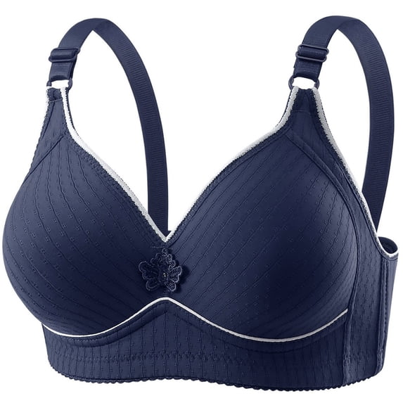successthop Wireless Bras for Women Plus Size Plunge Soft Adjustable Straps Solid Seamless Comfortable Sport Bralette