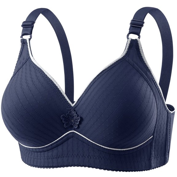 successthop Wireless Bras for Women Plus Size Plunge Soft Adjustable Straps Solid Seamless Comfortable Sport Bralette