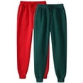 thumbnail image 1 of successthop Women Sweatpants 2 Pack Fleece Pants Solid ELastic Waist Joggers Drawstring Outdoor Loungewear, 1 of 2