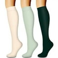thumbnail image 1 of successthop Women Tube Socks for Women 3 Pack Athletic Running Cycling Kee High Support Outdoor Warm Solid Sportwear, 1 of 2
