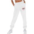 thumbnail image 1 of successthop Womens Breast cancer Sweatpant Fleece Pants with Pockets Printed Elastic Sportpants Drawstring Trousers White, 1 of 4