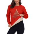 thumbnail image 1 of successthop Womens Christmas Sweatshirts Tree Fleece Plus Size Crewneck Long Sleeve Tops Pullover Sweater Casual Clothes, 1 of 9
