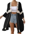 thumbnail image 1 of successthop Womens Cover Up Sequin Casual Tie Front V Neck Cardigan Vacation Long Sleeve Panel Summer Beach Clothes, 1 of 3