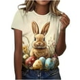 thumbnail image 1 of successthop Womens Easter Shirts Cross Print Casual Short Sleeve Beach T Shirt Crewneck Shirt Summer Vacation Tops XL, 1 of 4