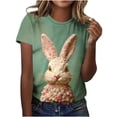 thumbnail image 1 of successthop Womens Easter Shirts Cross Print Casual Short Sleeve Beach T Shirt Crewneck Shirt Summer Vacation Tops XL, 1 of 4
