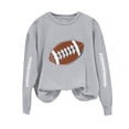 thumbnail image 1 of successthop Womens Football Sweatshirt Rugby Game Day Oversized Crewneck Long Sleeve Sweater Pullover Top Fall Clothes, 1 of 4
