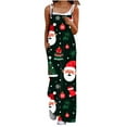 thumbnail image 1 of successthop Womens One Pieces Christmas Jumpsuit Plus Size Kitty Print Sleeveless Wide Leg Festival Pants with Pockets, 1 of 5