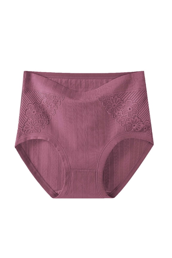 Womens Panties High Waisted Coverage Lace Brief Comfortable Breathable Casual Underwear