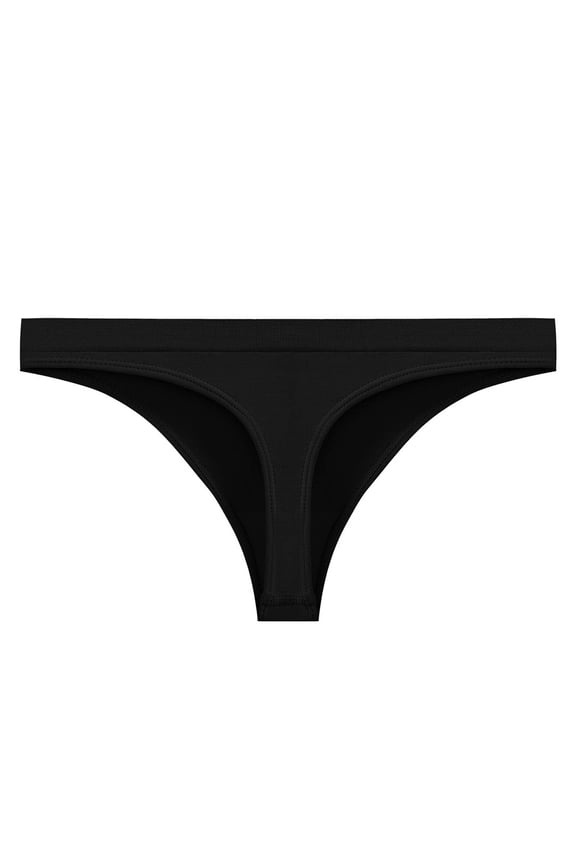 Womens Panties Low Rise Coverage Thongs Comfortable Breathable Stretch Solid Plus Size Underwear