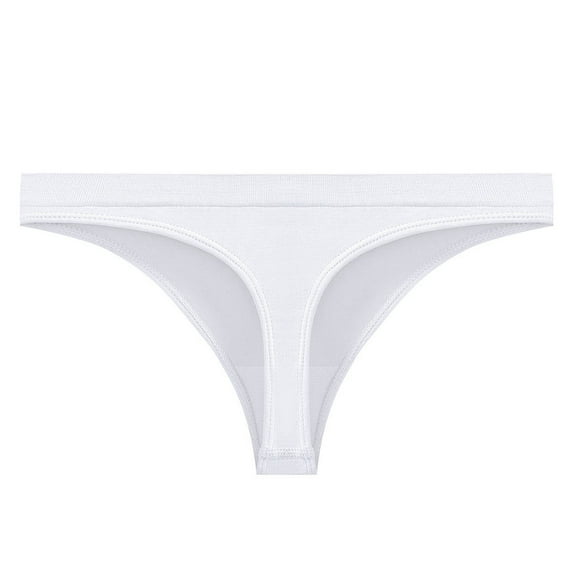successthop Womens Panties Low Rise Coverage Thongs Comfortable Breathable Stretch Solid Plus Size Underwear
