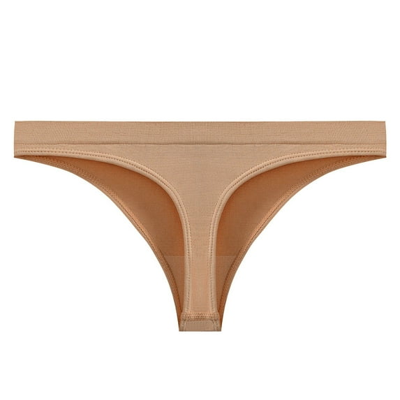 successthop Womens Panties Low Rise Coverage Thongs Comfortable Breathable Stretch Solid Plus Size Underwear