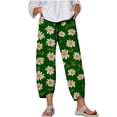 thumbnail image 1 of successthop Womens Plus Size Capris Trendy Oversized Wide Leg Cropped Bottoms with Pockets Floral Trendy Summer Pants S, 1 of 5