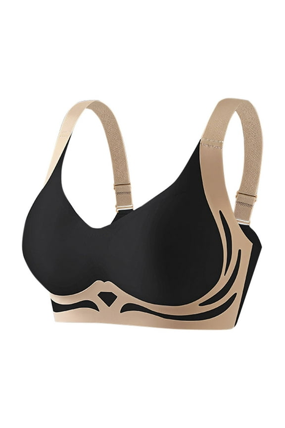 Womens Push Up Bra Ladies Bralette Color Block Supportive Full Coverage Comfortable Everyday Wear M-3XL