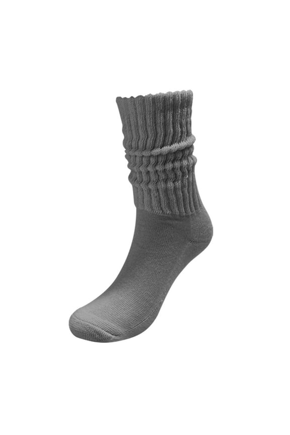 Womens Slouch Socks Soft 3 Pack Vintage Cable Knit Unisex Short Soft Comfortable Sock for Gifts Gray