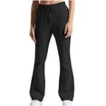 thumbnail image 1 of successthop Womens Sweatpants Pants Solid ELastic Waist Sweatpant Drawstring Lightweight Casual Trousers Black, 1 of 5