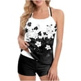 thumbnail image 1 of successthop Womens Tankini Swimsuits 2 Piece Floral Beachwear Tank Top Sleeveless Bathing Set Adjustable Straps Swimwear, 1 of 7
