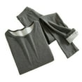 thumbnail image 1 of successthop Womens Thermal Underwear Sets Fleece Long Johns Soft Long Sleeve Crewneck Tops and Comfortable Leggings Gray, 1 of 3