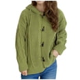 thumbnail image 1 of successthop Womens V Neck Knit Sweater Cable Knit Long Sleeve Tops Chunky Hooded Cardigan Ribbed Cuff Solid Clothes M, 1 of 8