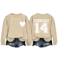 thumbnail image 1 of successthop Womens Valentine Sweatshirt Front Heart Back Number Oversized Crewneck No Hood Jumper Long Sleeve Tops L, 1 of 6