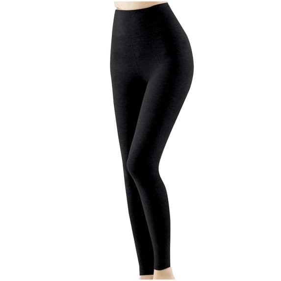 successthop Womens Warm Leggings Trendy Loose Soft Cropped Pant Comfortable Solid Lightweight Winter Bottom Black XL